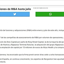 Norgestion asesora siete operaciones de M&A hasta julio